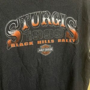 Harley Davidson Vintage 1999 90s Sturgis Motorcycle Rally Black Tank XXL